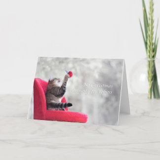 Cartão De Festividades Sem anistia de Natal para robins