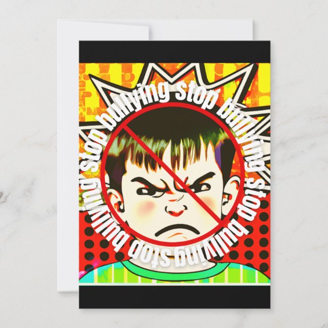 Cartão De Festividades Sem Bullying (Frente)