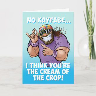 Cartão De Festividades Sem Kayfabe Creme da Cultura Luta Livre Profission