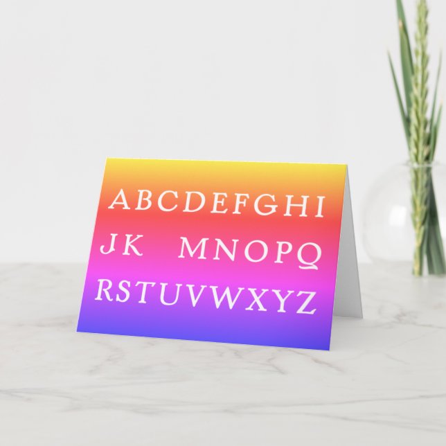 Cartão De Festividades Sem L para Gradiente Arco-Íris de Natal (Frente)