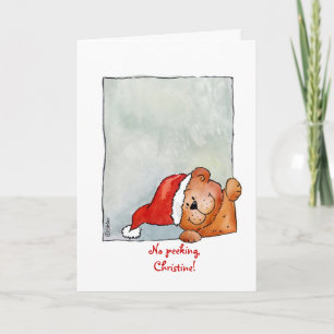 Cartão De Festividades Sem pico - Ilustração de aquarela de Natal
