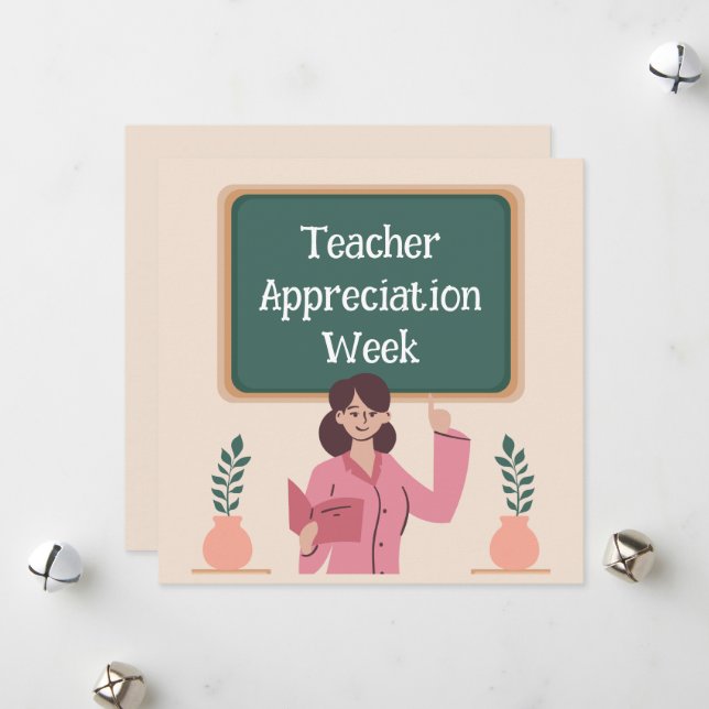 Cartão De Festividades Semana de Apreciação do Professor (Frente/Verso In Situ)