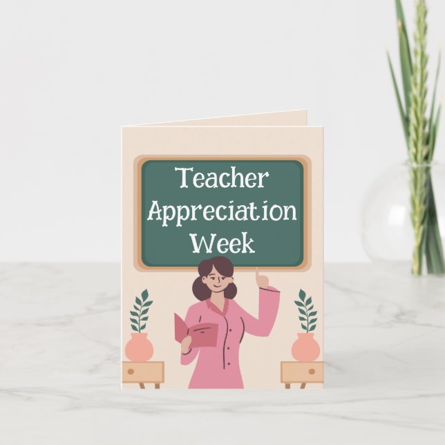 Cartão De Festividades Semana de Apreciação do Professor (Frente)
