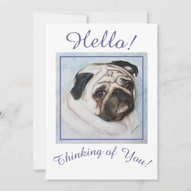 Cartão De Festividades Sempre pensando em você. (Frente)