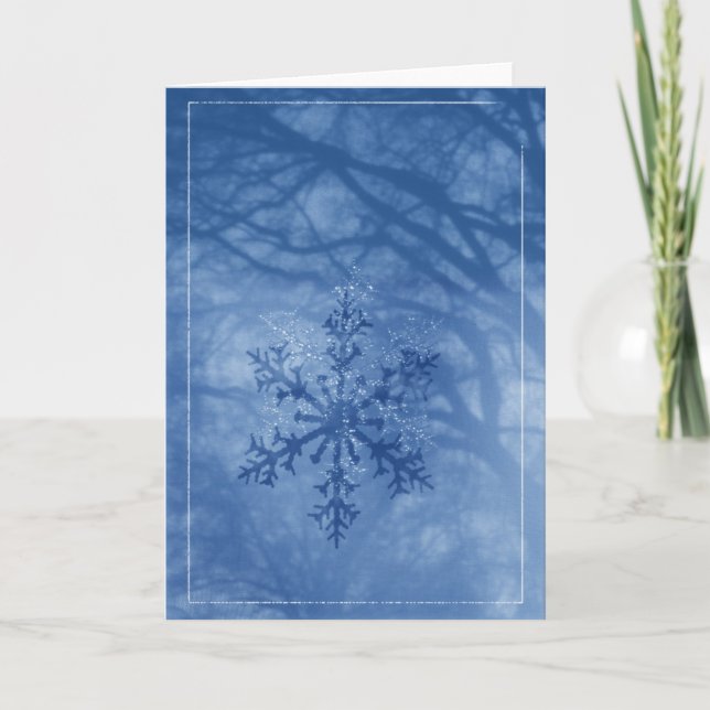Cartão De Festividades Send the Sparkle of a Winter Snowflake (Frente)
