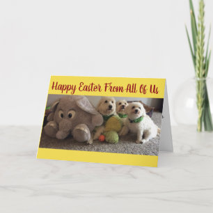 CARTÃO DE FESTIVIDADES SENDING "DOGS" & NOT A DUCK AT **EASTER**
