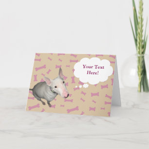 Cartão De Festividades Sentado Bonito/Osso Para Todos/Cartão Personalizáv