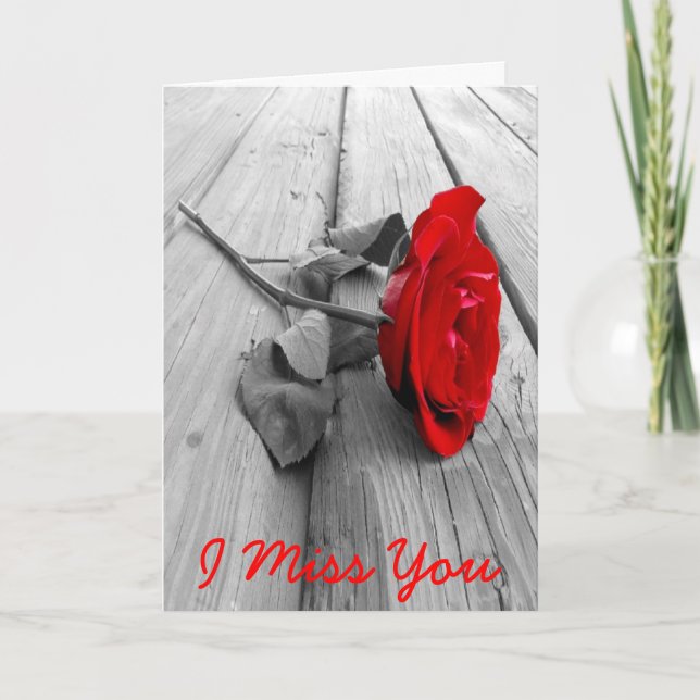 Cartão De Festividades Sentido sua falta (Frente)