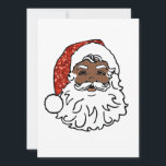 Cartão De Festividades sequências de preto santa claus<br><div class="desc">"papais noeis negros",  "american africano",  "afro american",  "natristmas africano",  "papais noeis africanos",  kwanzaa,  kwanza,  "natal negro",  "santa claus",  natal,  xmas,  "branco vermelho",  sequências,  glitter,  papais noeis,  "natal engraçado",  retro, </div>