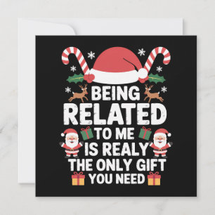 Cartão De Festividades Ser Parente Meu Natal Divertido Família Xmas