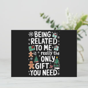 Cartão De Festividades Ser Parente Meu Presente De Natal Família Xmas