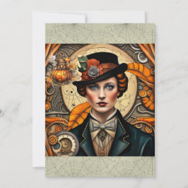 Cartão De Festividades Sereia Steampunk do Halloween