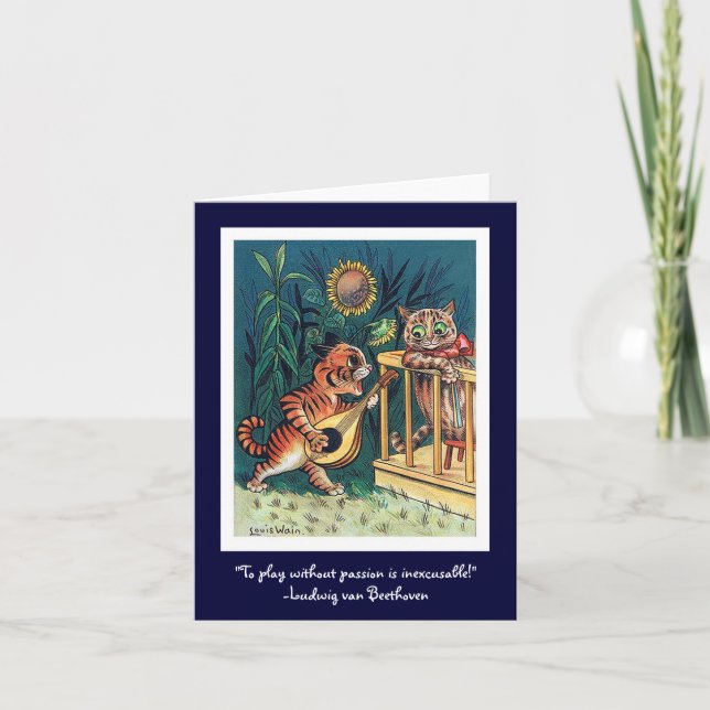 Cartão De Festividades Serenade dia de os namorados (Frente)