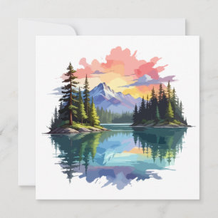 Cartão De Festividades Serene Paisagem Calma Natureza Tranquila Fora da A