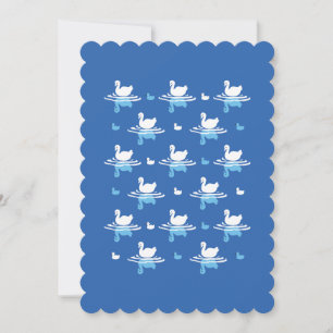 Cartão De Festividades Serene Watts - Playful Swan Lake Pattern Design H