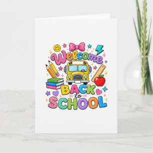 Cartão De Festividades Série Personalizada do Primeiro Dia de Aula
