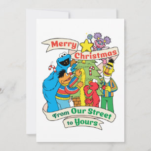 Cartão De Festividades Sesame Street Feliz Natal Férias