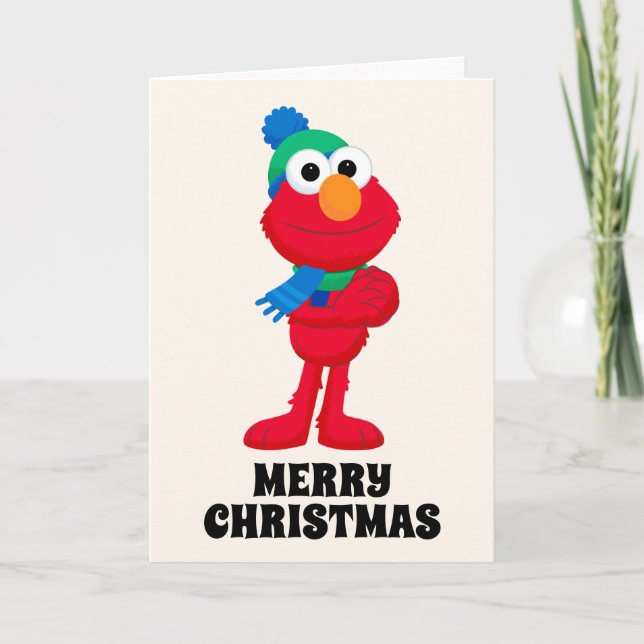 Cartão De Festividades Sesame Street | Inverno Elmo (Frente)