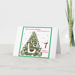 Cartão De Festividades Sétimo Dia do Natal