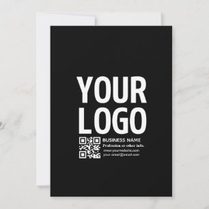 Cartão De Festividades Seu logotipo com código QR e texto editáveis