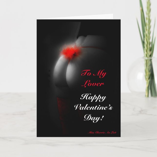 Cartão De Festividades Sexy Happy Valentine's Day Card for Him, Lover (Frente)
