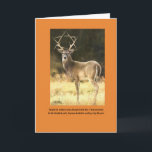 Cartão De Festividades Seymour goes stag<br><div class="desc">Stag with antlers like Star of David</div>