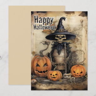 Cartão De Festividades Shadows & Shrieks — Uma Cena de Gritar de Hallowee