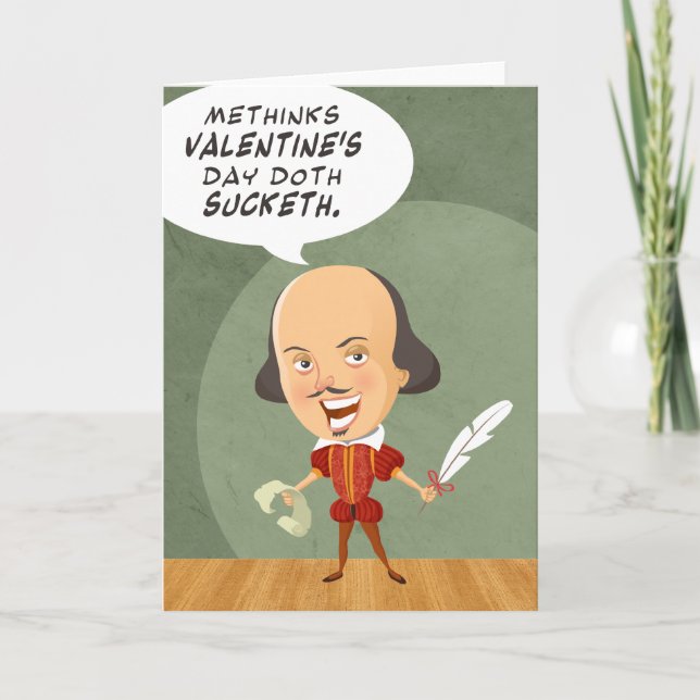 Cartão De Festividades Shakespeare's Not In Love Greeting Card (Frente)