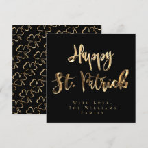 Shamrock Clovers Pattern Happy Rua. Dia de Patrick