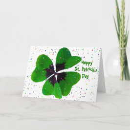 Cartão De Festividades Shamrock Confetti St. Patricks Day