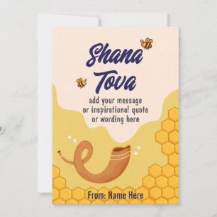 Cartão De Festividades Shana Tova, Rosh Hashaná, Ano Novo Judaico