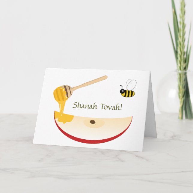 Cartão De Festividades Shanah Tovah Ano Novo Judaico Rosh Hashanah (Frente)