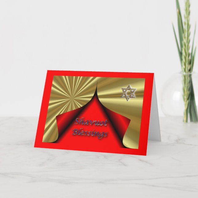 Cartão De Festividades Shavuot Jewish Hebrew Holiday Shavuot blessings (Frente)