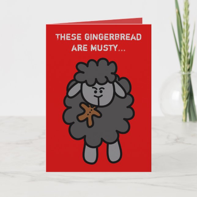 Cartão De Festividades Sheepeh Eats Musty Gingerbread Holiday Card (Frente)