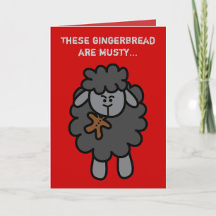 Cartão De Festividades Sheepeh Eats Musty Gingerbread Holiday Card