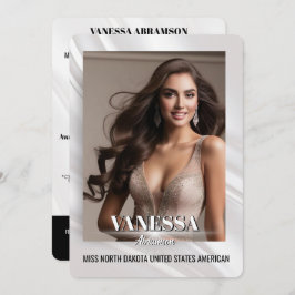 Cartão De Festividades Sheer Sunburst Pageant Autograph Card