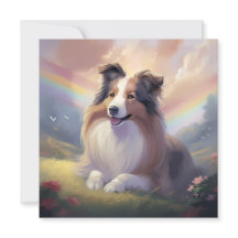 Sheltie Dog Memorial Rainbow Bridge Personalizada