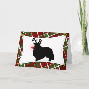 Cartão De Festividades Sheltie Reindeer Christmas Card