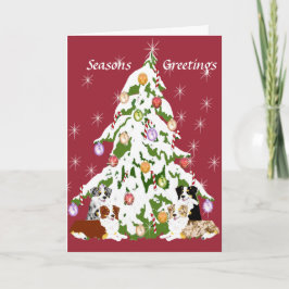 Cartão De Festividades Shepherd Australiano ~ Feliz Natal
