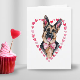 Cartão De Festividades Shepherd Mãe Dia de os namorados Cão Cachorro Amor