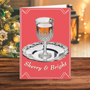 Cartão De Festividades Sherry e Bright Humor Festivo Natal Vermelho