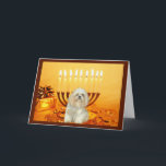 Cartão De Festividades Shih Tzu Chanukah Card Menorah<br><div class="desc">Lembrar a família e os amigos durante a temporada de Chanukah é uma maneira maravilhosa de manter contato com as pessoas que você ama e se importa. Criei com amor e cuidado estes cartões Chanukah para cães e tenho a certeza de que qualquer pessoa que ame cães ficará encantada em...</div>