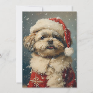 Cartão De Festividades Shih Tzu Christmas
