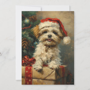 Cartão De Festividades Shih Tzu Christmas