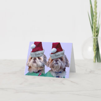 Cartão De Festividades Shih Tzu -Shih Two