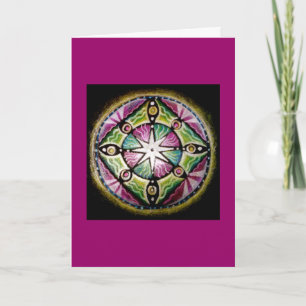 Cartão De Festividades Shining Star Mandala Greeting Card