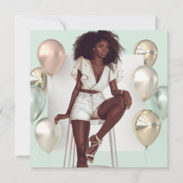 Cartão De Festividades Shopp Sista da Rainha Negra Africana Melanin