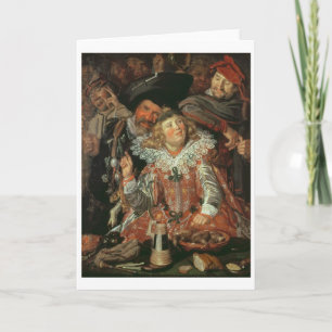 Cartão De Festividades Shrovetide Revelers (The Feliz Company) c.1615 (o