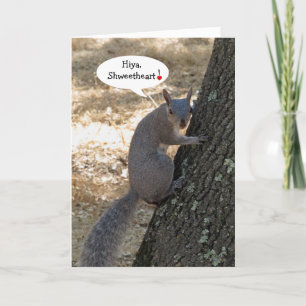 Cartão De Festividades Shweetheart Squirrel Valentine's Day Card