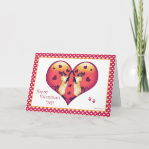 Cartão De Festividades Siamese Cat Cute Valentine's Day Blank Card